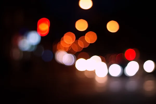 Noite cidade abstrato bokeh fundo — Fotografia de Stock