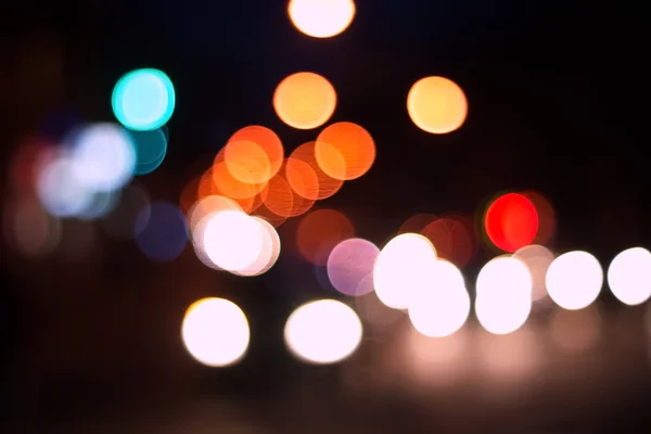 Night city abstract bokeh background — Stock Photo, Image