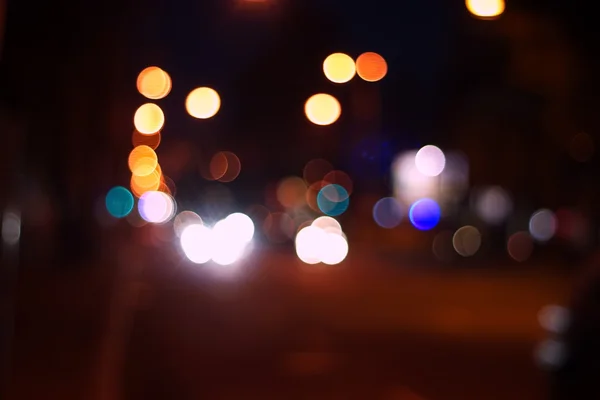 Noite cidade abstrato bokeh fundo — Fotografia de Stock