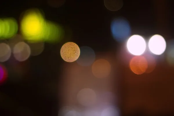 Noite cidade abstrato bokeh fundo — Fotografia de Stock