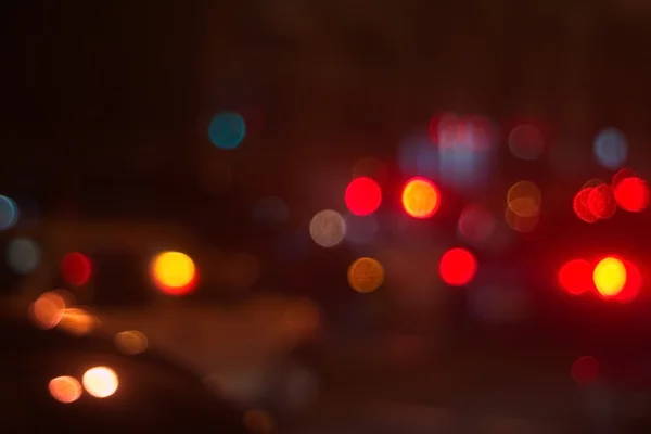 Night city abstract bokeh background — Stock Photo, Image