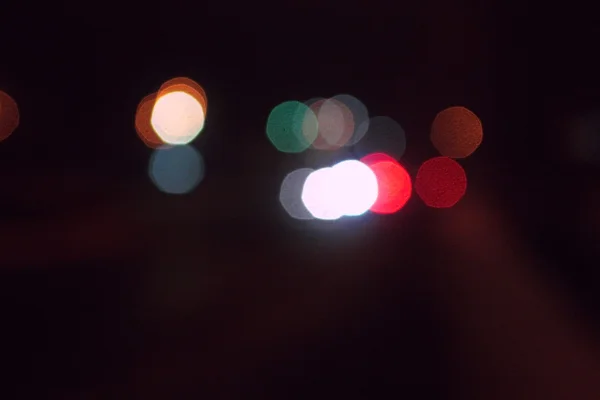 Night city abstract bokeh background — Stock Photo, Image