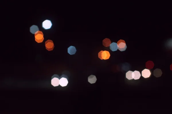 இரவு நகரம் சுருக்கமான bokeh பின்னணி — ஸ்டாக் புகைப்படம்