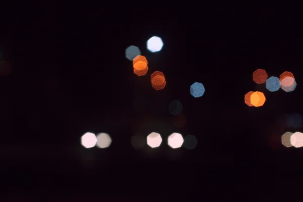 Night city abstract bokeh background — Stock Photo, Image