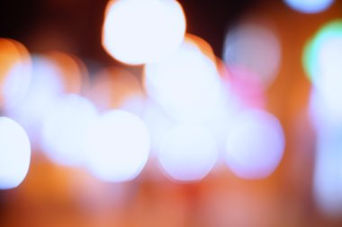 Yol ışık bokeh ile arka plan bulanıklık