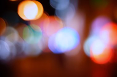 Yol ışık bokeh ile arka plan bulanıklık