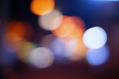 Yol ışık bokeh ile arka plan bulanıklık