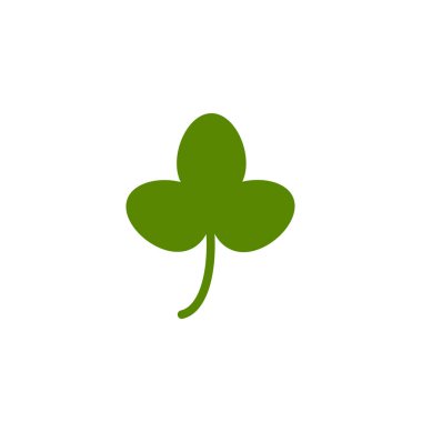 Yeşil Yonca çizimi beyaza izole edilmiş. Yonca üç yaprak çiçeği. Aziz Patrick Günü vektörü. İrlanda sembolü.