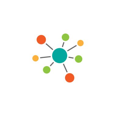 İnbot ağ bağlantı simgesi beyaza izole edildi. Teknik veya teknoloji logosu. Sunucu veya merkezi veritabanı düğmesi. Sistem bağları sembolü. Bağlı topluluklar, ortaklıklar, ofisler