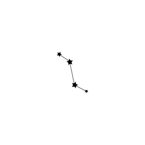 Constellation Sur Fond Blanc Groupe Étoiles Illustration Vectorielle Ciel Nocturne — Image vectorielle