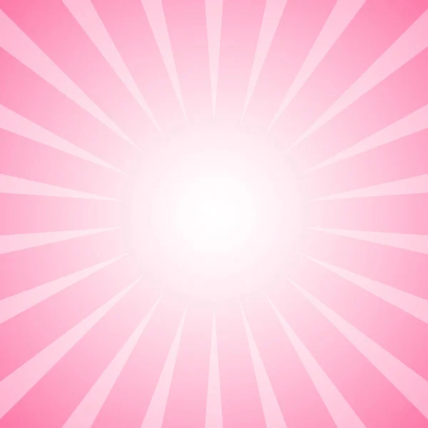 Sonnenlicht Abstrakter Hintergrund Rosa Farbe Platzte Hintergrund Vektorillustration Sonnenstrahl Sonneneruptionsmuster — Stockvektor