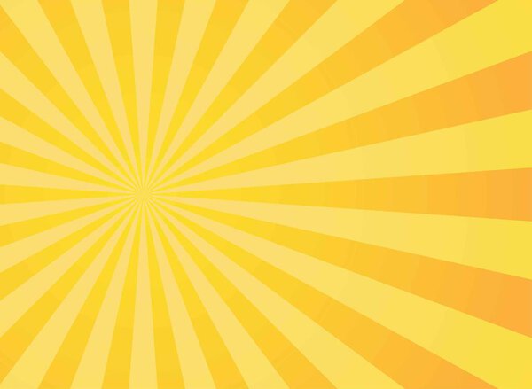 Sunlight abstract background. Orange and gold color burst background. Vector illustration.