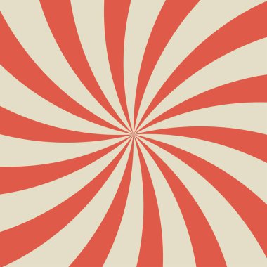 Güneş ışığı arka planda solmuş. kırmızı ve bej renkli arka plan patlaması. Vektör sirk illüstrasyonu. Güneş ışını arka planı. Eski kağıt. Eski tarz.