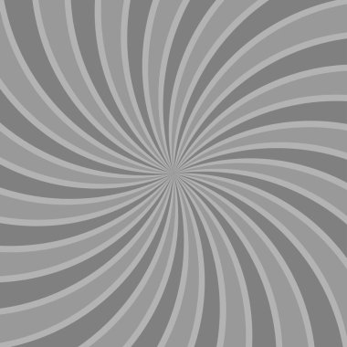 Güneş ışığı spiral arka planı. Gri renkli arka plan patlaması. Fantezi Vektörü illüstrasyonu. Sihirli Güneş ışınları güneş patlaması desenli arka plan. Retro monokrom arkaplanı.