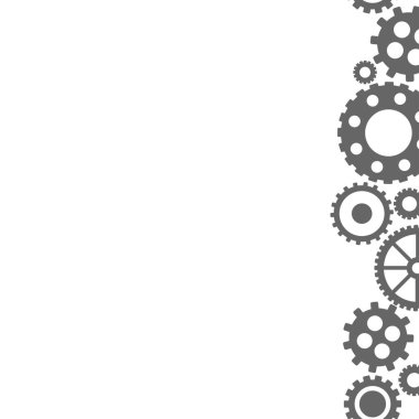 Sağ tarafta siyah vitesli vektör düz zemin. yenilik teknolojisi duvar kağıdı