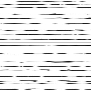 Siyah el çizgileri olan kusursuz soyut geometrik desen. Fırça darbeleri.