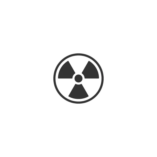 Radiation Sign Toxic Poisonous Icon Isolated White Danger Sign Toxic — Stok Vektör