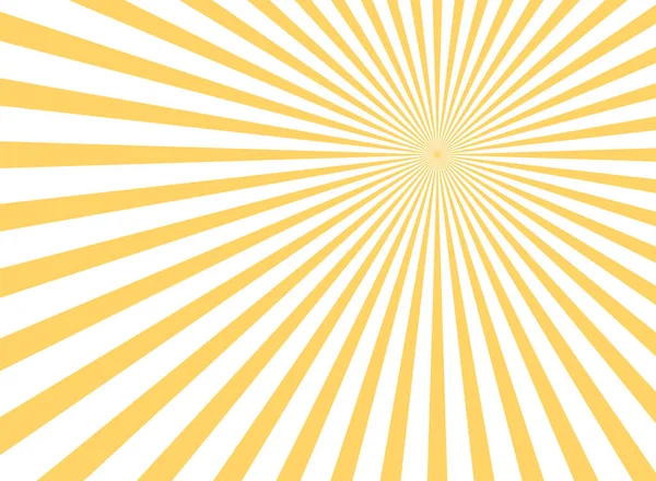 Rayos Sol Fondo Horizontal Color Naranja Brillante Reventó Fondo Ilustración — Archivo Imágenes Vectoriales