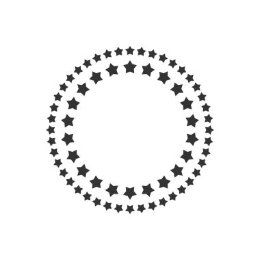 Yıldızlı siyah yuvarlak etiket. Beyaz arka planda en iyi ödül, kazanan ödül çelengi. Metin için Starry Circle etiketi. Kart, davet, duvar kağıdı için vektör arkaplanı.