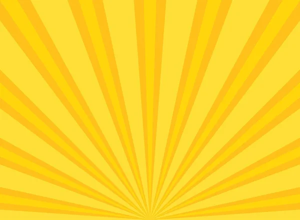 Сонячні Промені Горизонтальний Фон Яскраво Жовтий Колір Лопне Тло Векторні — стоковий вектор