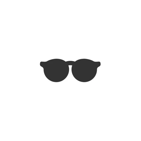 Svart Platt Sun Glasses Ikon Isolerad Vitt Blinda Glasögon Vektorillustration — Stock vektor