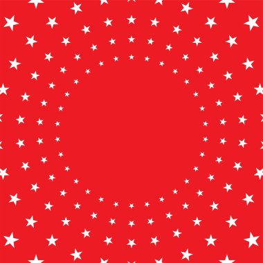 Kırmızı ışık çerçevesi yıldızlarla yapılmış. Parlak arka plan. Parlak kıvılcım, havai fişekler. Vektör çizimi. Güneş ışını güneş patlaması arkaplanı.