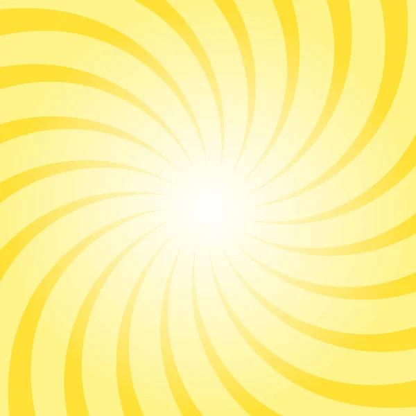 Güneş Işığı Girdap Işınları Arka Planda Sarı Spiral Duvar Kağıdı — Stok Vektör