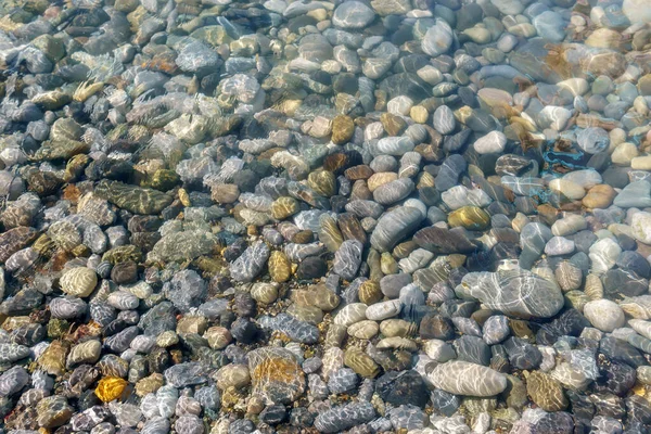 Textur Des Azurblauen Meerwassers Mit Wellen Hintergrund Wasseroberfläche Über Dem — Stockfoto