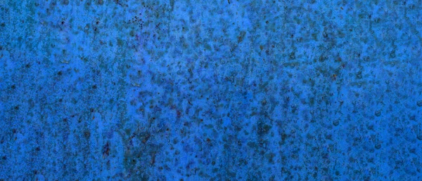 Superficie Ruvida Metallo Arrugginito Verniciato Blu Consistenza Sfondo Vecchio Metallo — Foto Stock