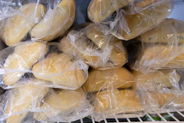 Tiefkühlbrot Kühlschrank Tiefkühltruhe Mit Tiefkühlbrot Ciabatta Lokalen Supermarkt — Stockfoto