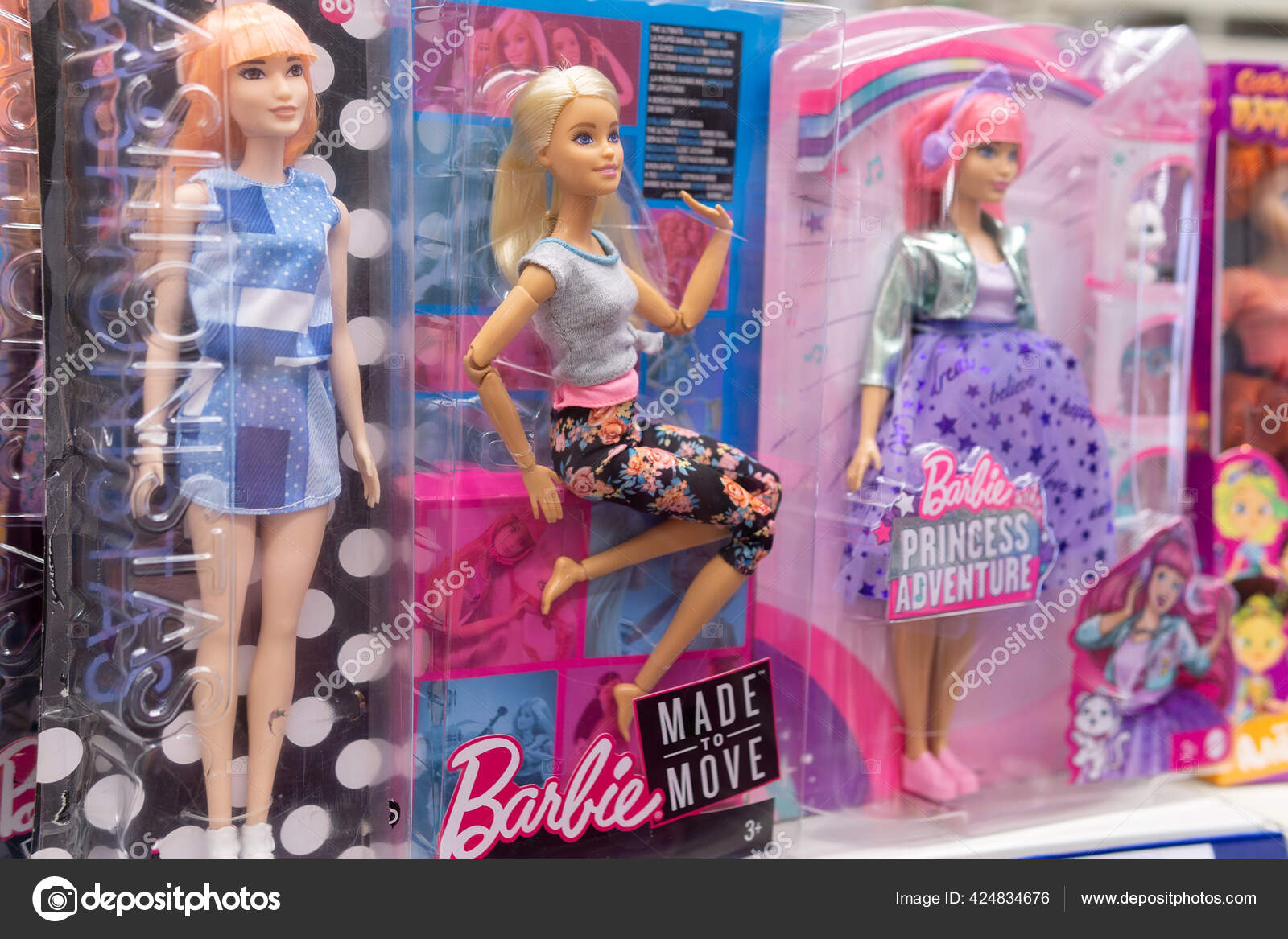 Tyumen Russia October 2020 Barbie Toys, Barbie Display Shelves