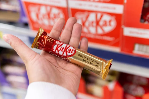Tyumen Rusland Oktober 2020 Nestle Kit Kat Candy Bar Selectieve — Stockfoto