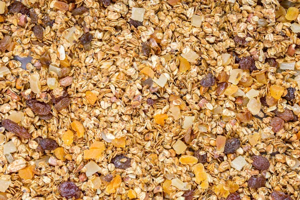 Granola Nuts Mango Raisins Chia Seeds Food Breakfast Food Background — Stock Photo, Image