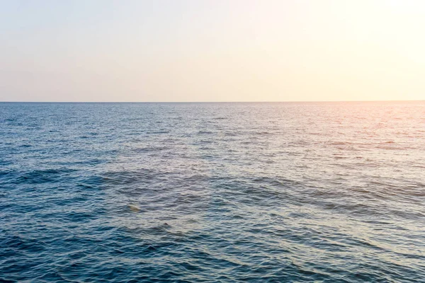 Ciel Coucher Soleil Ardent Sur Mer Composition Nature Espace Pour — Photo