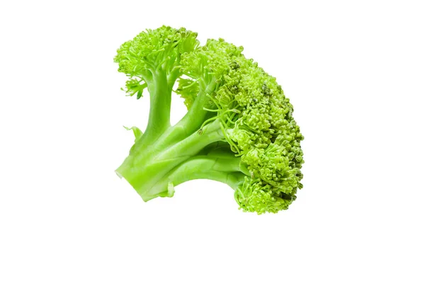 Broccoli Isolati Fondo Bianco Broccoli Verdi Freschi Primo Piano — Foto Stock