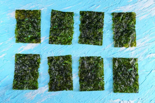 Cibo Giapponese Alghe Nori Secche Alghe Commestibili Primo Piano — Foto Stock