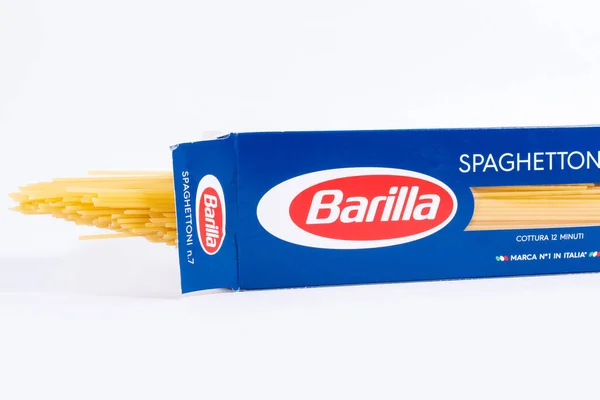 Tjumen Russland Mai 2021 Barilla Spaghetti Italienische Pasta Isoliert Auf — Stockfoto