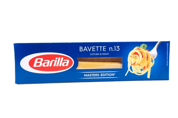 Tyumen Russia May 2021 Barilla Spaghetti Packet Isolated White Background — Stock Photo, Image