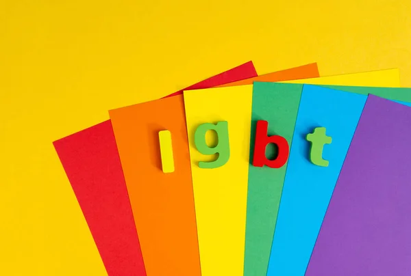 Lgbt Cartas Amor Bandera Lgbt Lesbianas Gay Bisexuales Transgénero Derechos — Foto de Stock