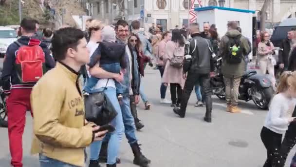 Wladiwostok Primorsker Gebiet Russland April 2021 Eröffnung Der Biker Saison — Stockvideo