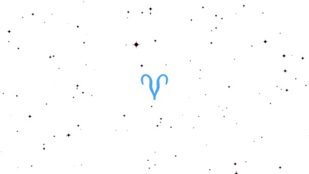 Aries Blue White Background Stock Vídeo Grande Clipe Vídeo Este — Vídeo de Stock