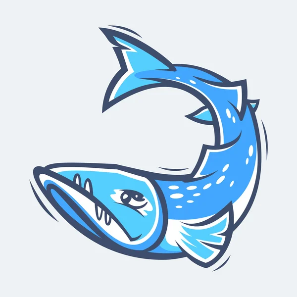 Barracuda vida marina — Vector de stock