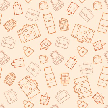 Çanta ve bavul seamless modeli