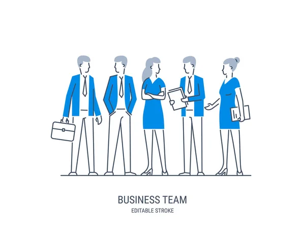 Les Hommes Affaires Sont Prêts Businessman Travail Équipe Bureau Réunion — Image vectorielle