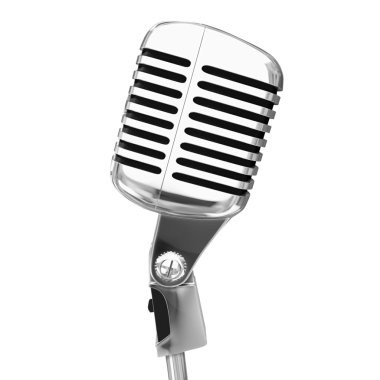 Eski mikrofon izole