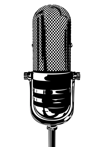 Retro-Mikrofon — Stockvektor