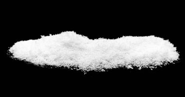 Kar yığını, kar yağışı siyah, karlı dokuda izole.