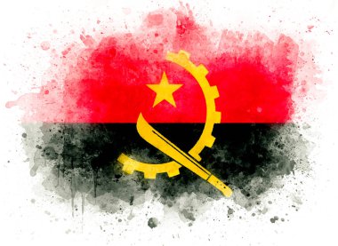 Angola bayrağı, suluboya çizimi
