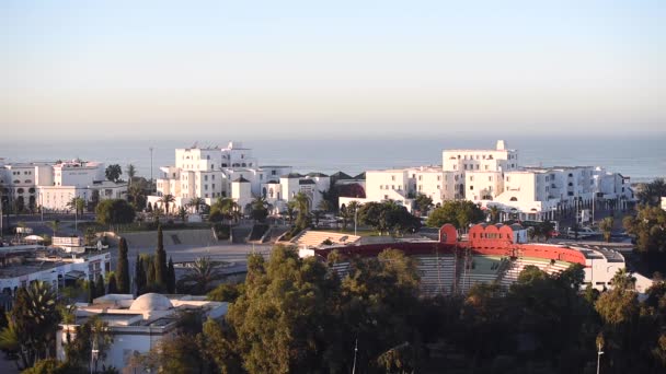 Agadir Jan Vue Panoramique Ville Marocaine Agadir Avec Montagnes Architecture — Video