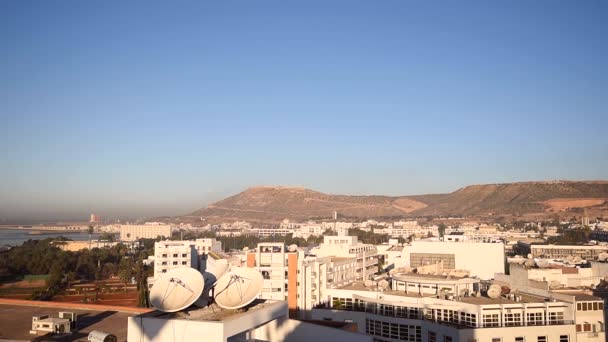 Agadir Jan Vue Panoramique Ville Marocaine Agadir Avec Montagnes Architecture — Video